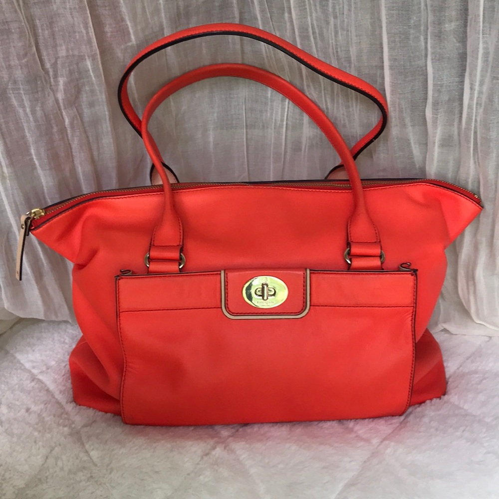 Kate Spade "Theresa" Purse w/ Dustbag LARGE/ Flame